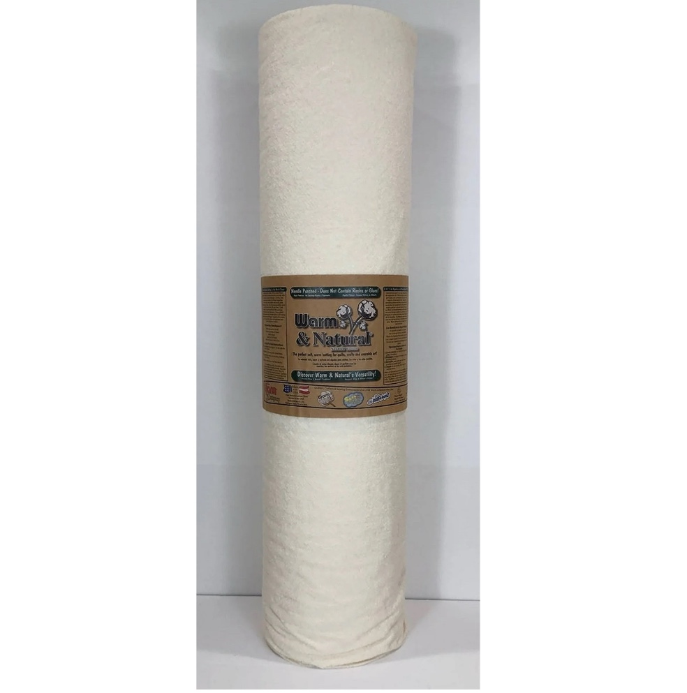 Warm & Natural Cotton Batting 90" x 20 Yard Bolt, Off-White