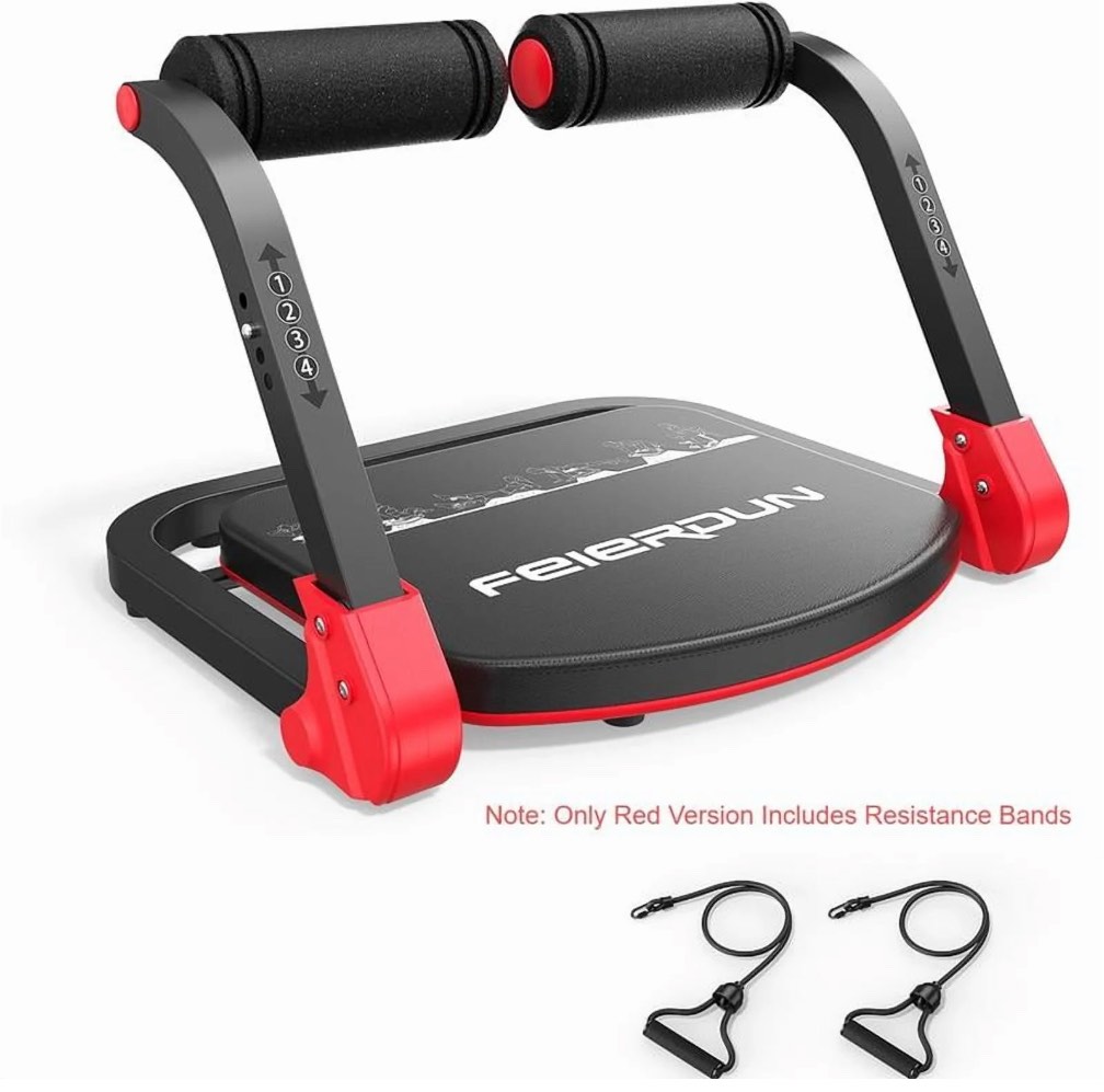 Ab Workout Machine – Core & Stomach Trainer, Crunch & Sit-Up Machine, 330 lb Capacity, Perfect for Home Gym, Abdominal Wheel Roller