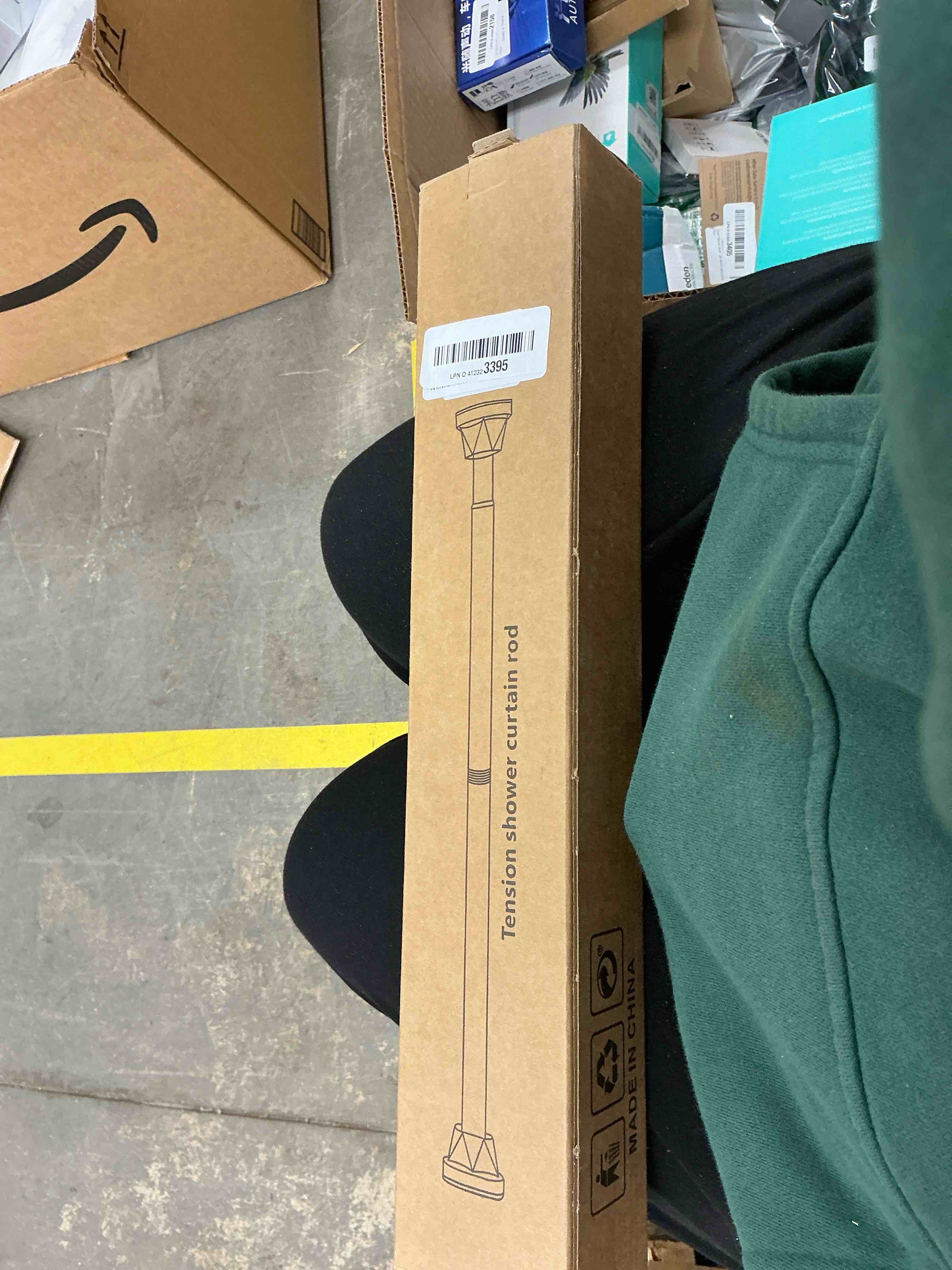 Condition photo showing Good Condition for Shower Curtain Rod 27-80 Inches, No Drill Tension Curtain Rod, Adjustable Spring Tension Shower Rods for Bathroom, Kitchens, Windows, No Rust, Silver Silver 27-80 inches splicing