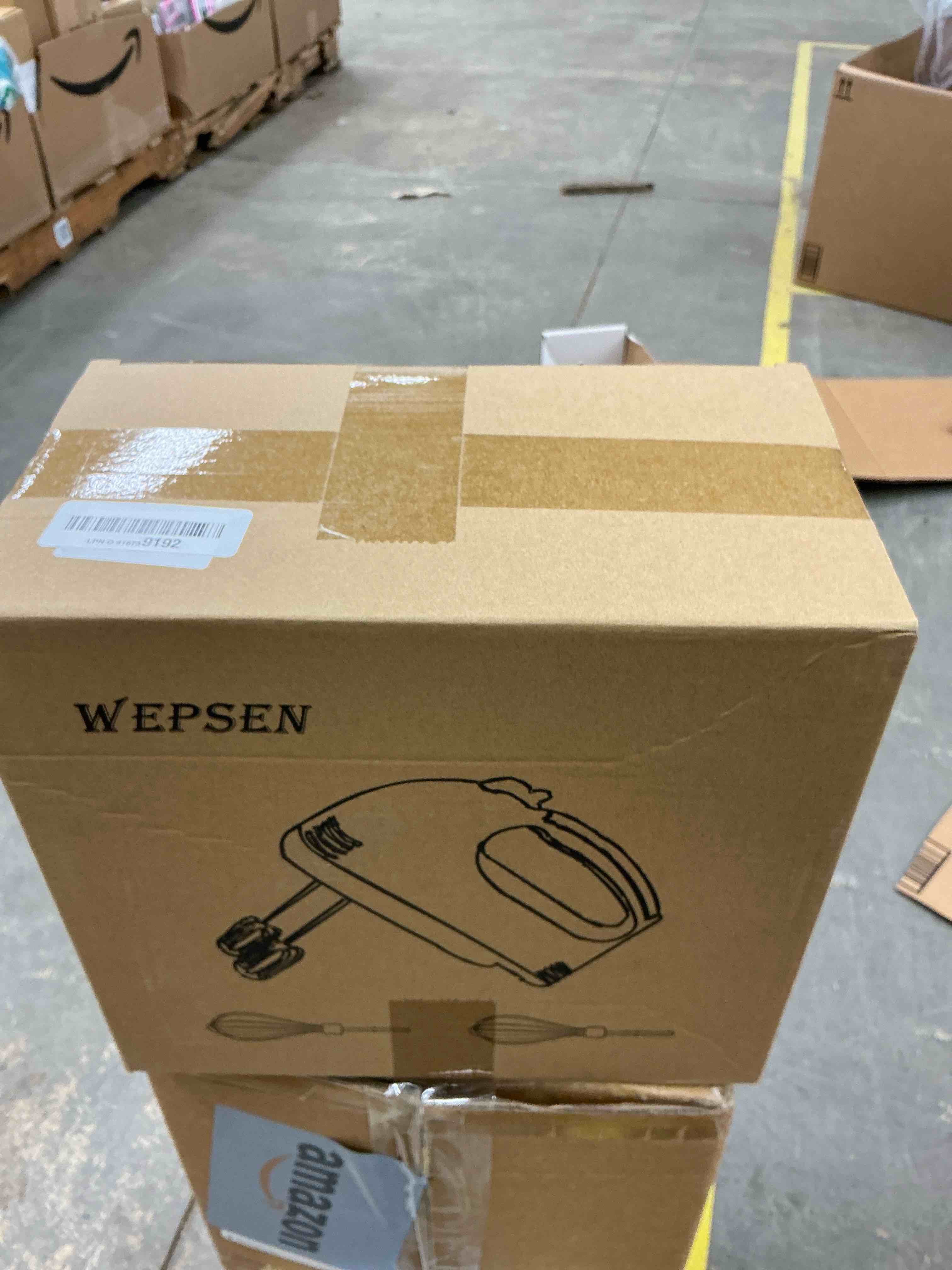 Condition photo showing New/Like New for 5-Speed Electric Hand Mixer, 4 Large Mixing Bowls Set, Handheld Mixers with Whisks Beater, Stainless Steel Metal Nesting Bowl Measuring Cups Spoons Kitchen Cake Blender for Baking Supplies