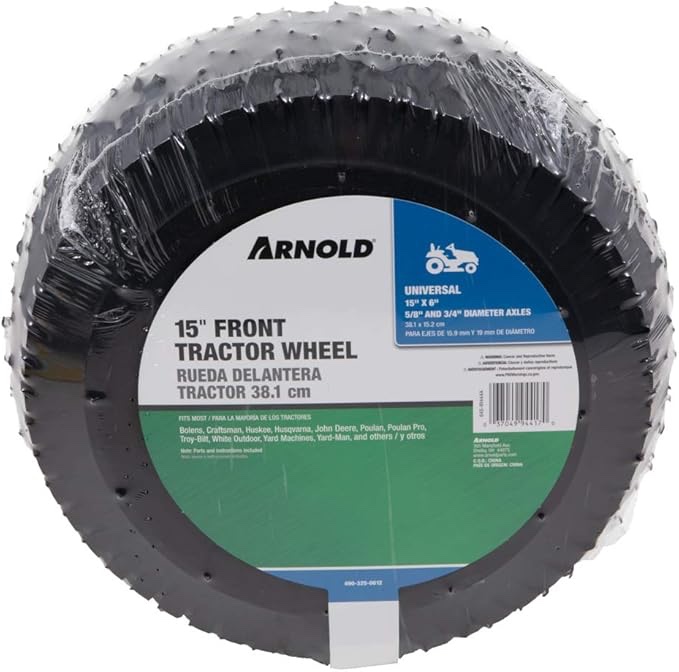 Arnold (490-325-0012) Lawn Mower Front Wheel-15-Inch Universal Fit, 15"