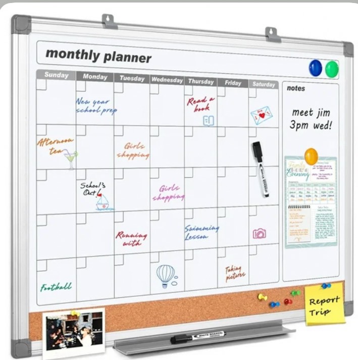 Dry Erase Calendar Whiteboard
