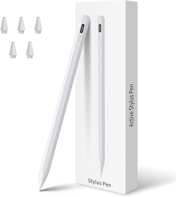 Cisteen Stylus Pen for iPad 2024-2018 with Faster Charge,Tilt Sensor Compatible with iPad Pro 11/13 M4,iPad Air 11/13 M2,iPad Pro 11/12.9",iPad 10/9/8/7/6th,iPad Air 5/4/3rd,iPad Mini 7/6/5 white 