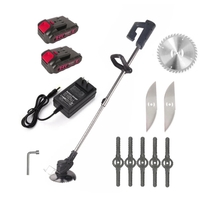 Paddsun Electric Weed Eater Lawn Edger Cordless Grass String Trimmer Cutter 24V &Battery