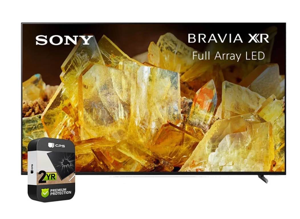 Restored Sony XR65X90L Bravia XR 65 inch X90L 4K HDR Full Array LED Smart TV Bundle with 2 YR CPS Enhanced Protection Pack
