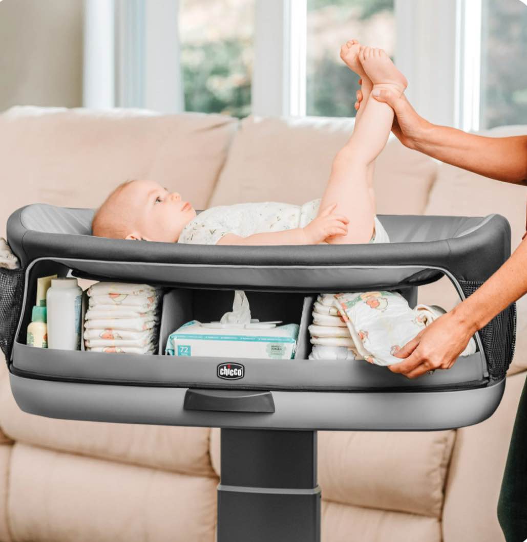 Chicco Close to You SE Changer & Organizer Accessory, Changing Pad & Diaper Organizer Topper for the Close to You SE Bassinet - Grey (Grey), New Offers convenient, extended use for the Close to You SE Bedside Bassinet (sold separately)