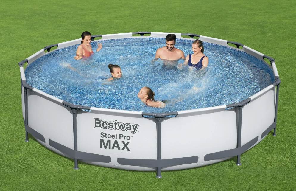 Bestway 56061US 12-Foot by 30-inch Steel Pro Round Frame Swimming Pool Set