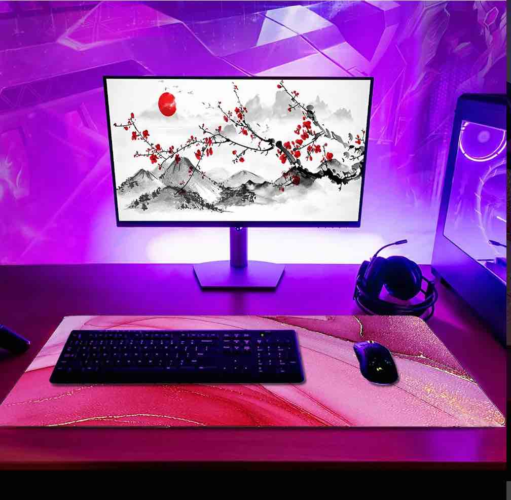 Large Mouse Pad  Desk Pad  Desk Mat  Waterproof Desk Mat for Desktop  31.6  x 11.8  inch Non-Slip Desk Pad Protector for Office Home and Gaming