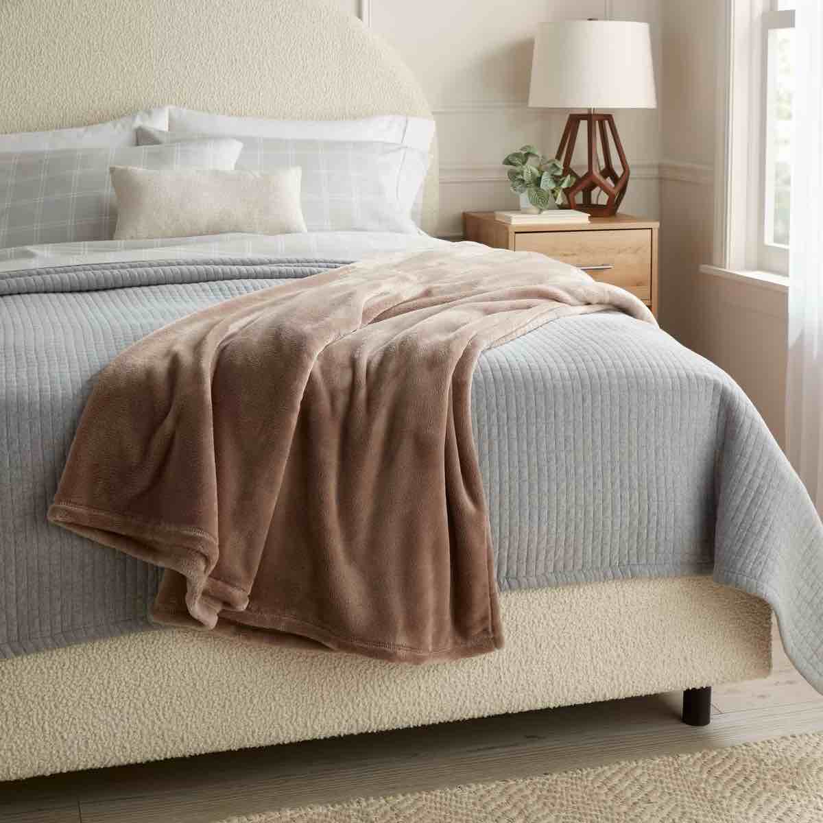 King Microplush Blanket Brown - Threshold™