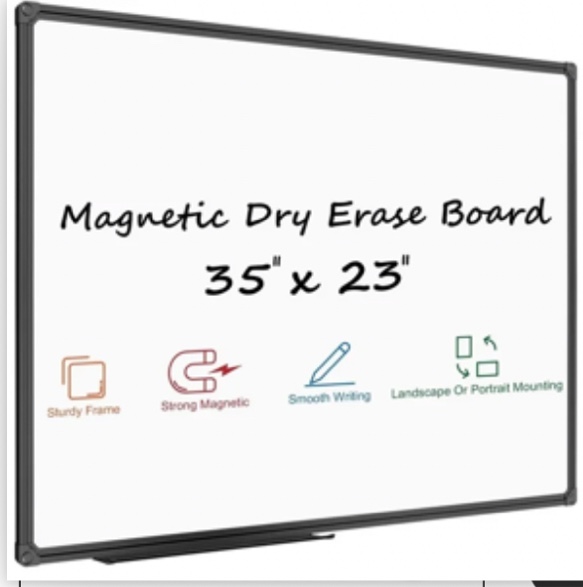 JILoffice Dry Erase Board 35" x 23" Magnetic Whiteboard Wall Mounted Middle School Supplies for Student