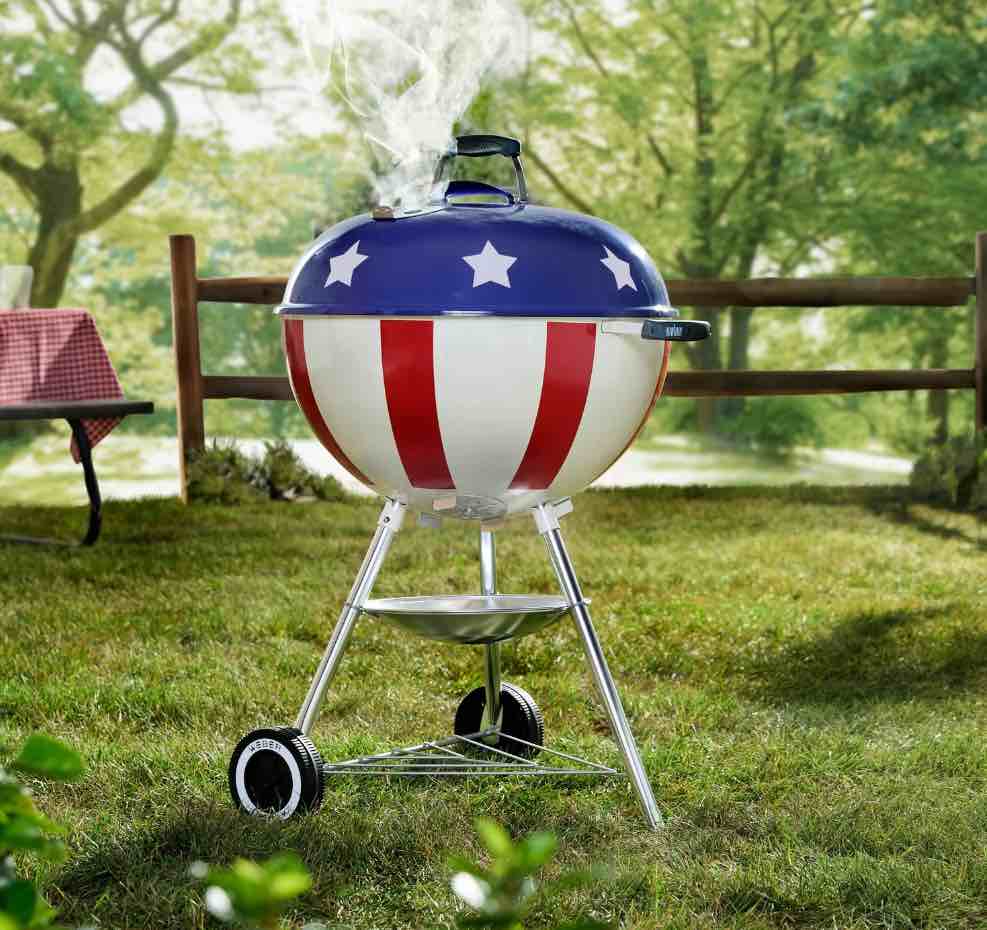Weber 22" Star Spangled Charcoal Kettle Grill