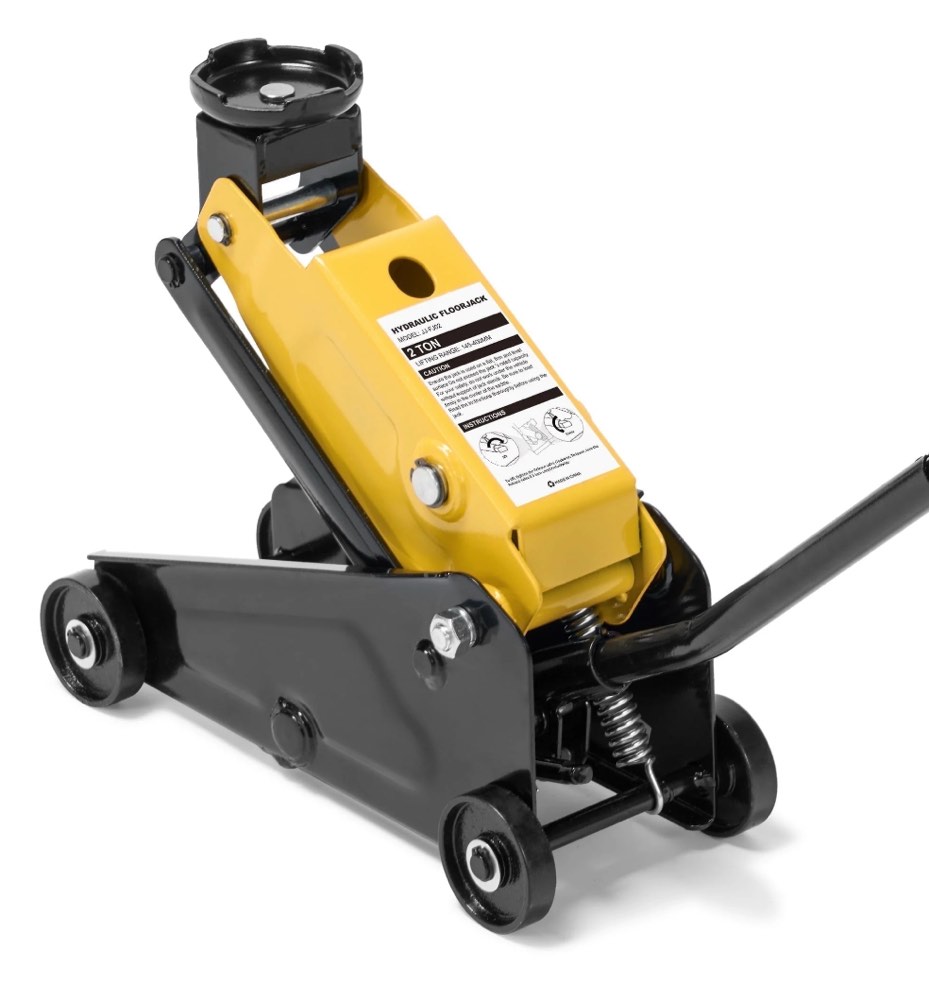 Naipo 2 Ton Car Jack Lift, Heavy Duty Hydraulic Jack for SUV & Mini RV, Low Profile Design, All Steel Construction, Lifting Range 5.7"~15.8", Yellow