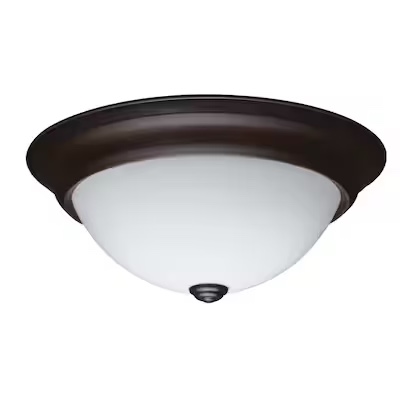 Project Source 1 -Light 19-in Oil-rubbed Bronze Integrated LED Flush Mount Light
