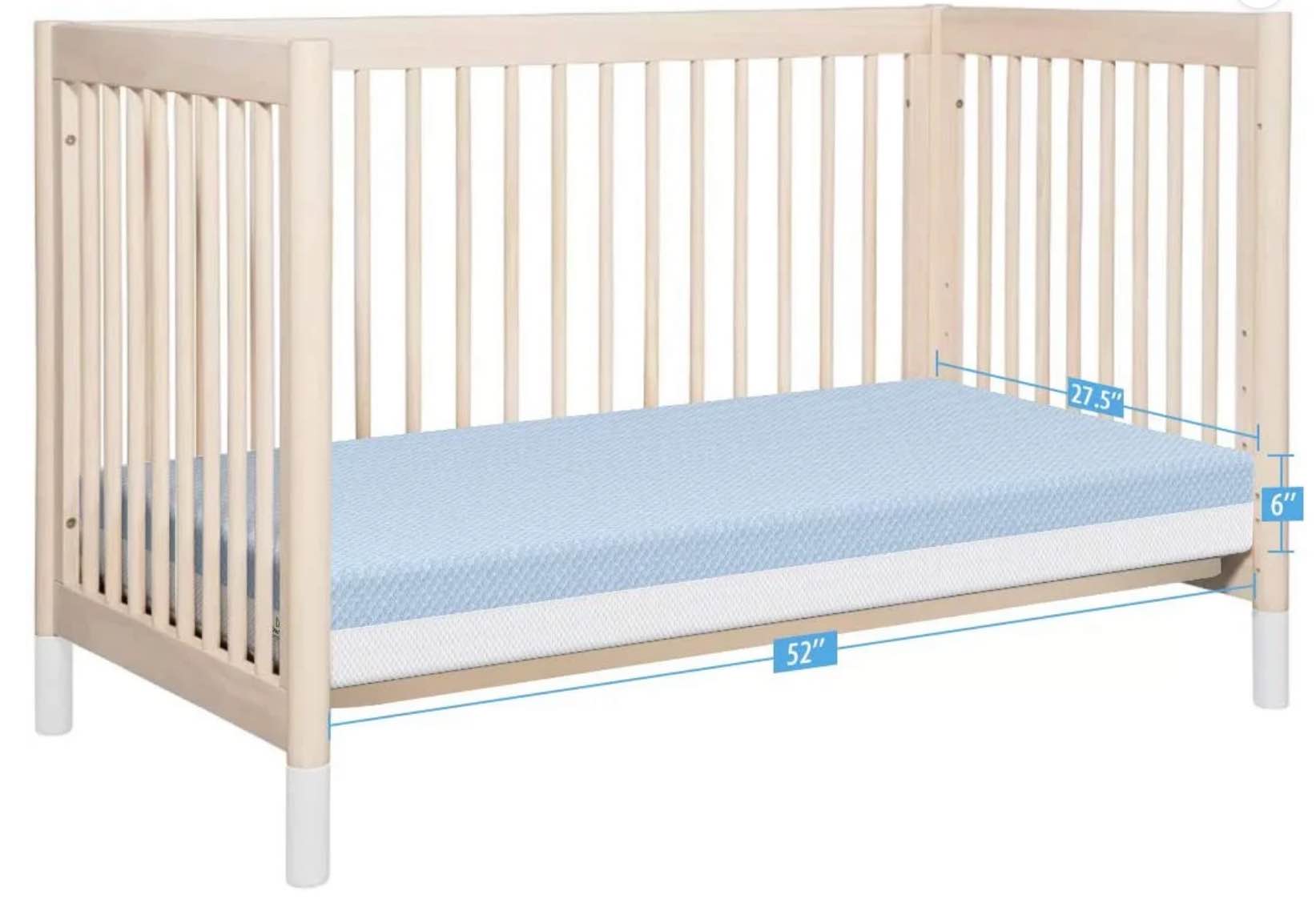 Dourxi Dual Sided Crib and Toddler Mattress  6 inch 2-in-1 Foam Baby Mattress for Standard Full Size Crib  with Removable Washable Cover