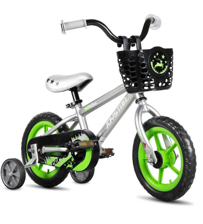 JOYSTAR Cervine 12 inch Kids Bike for Boys and Girls, Children Bicycle in Grey