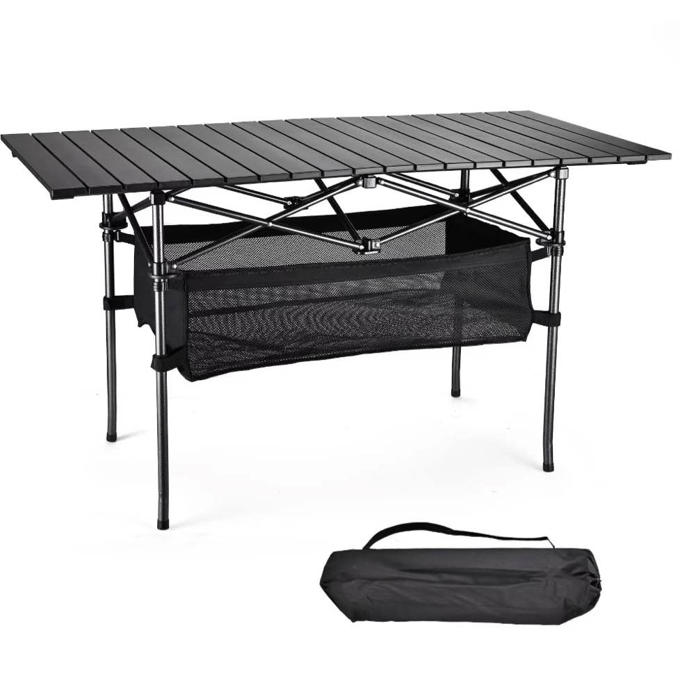 WEIDIORME Aluminum Folding Camping Table with Carrying Bag