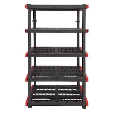 Craftsman Modular 5-Shelf Storage Unit - Plastic - 72-in x 40-in x 24-in - Black CMXRHBP24X40SH