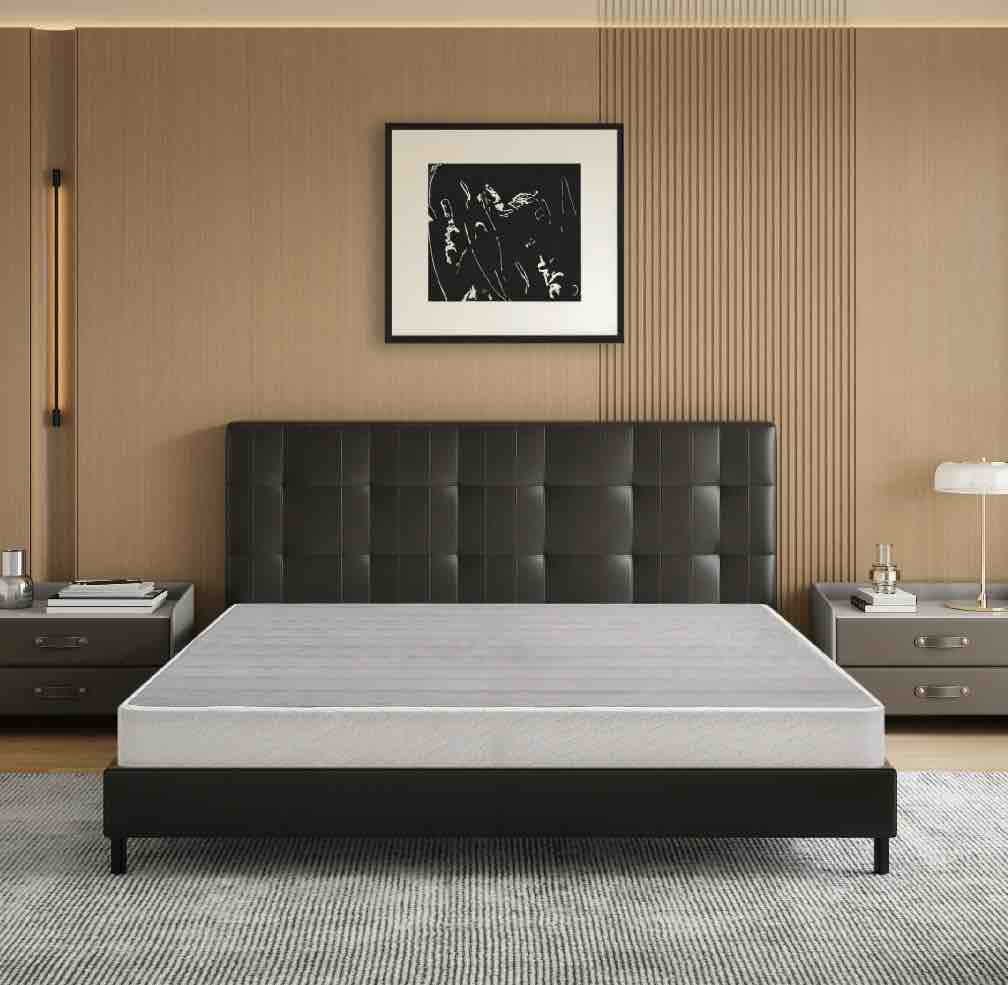 mlily ego 5 inch queen size metal box spring, easy assembly mattress foundation