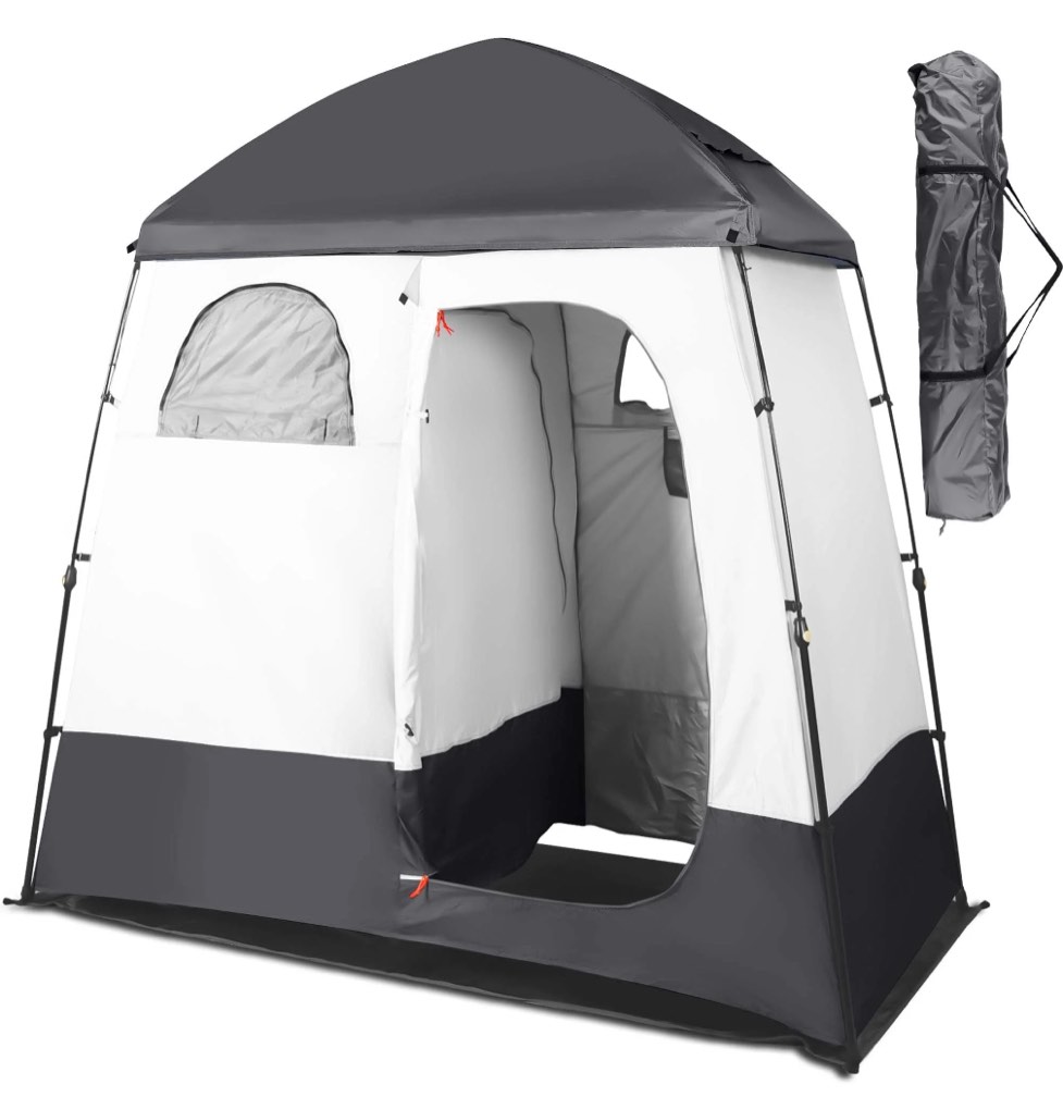GVDV Camping Shower Tent, 2 - Person Privacy Tent with Carrying Bag