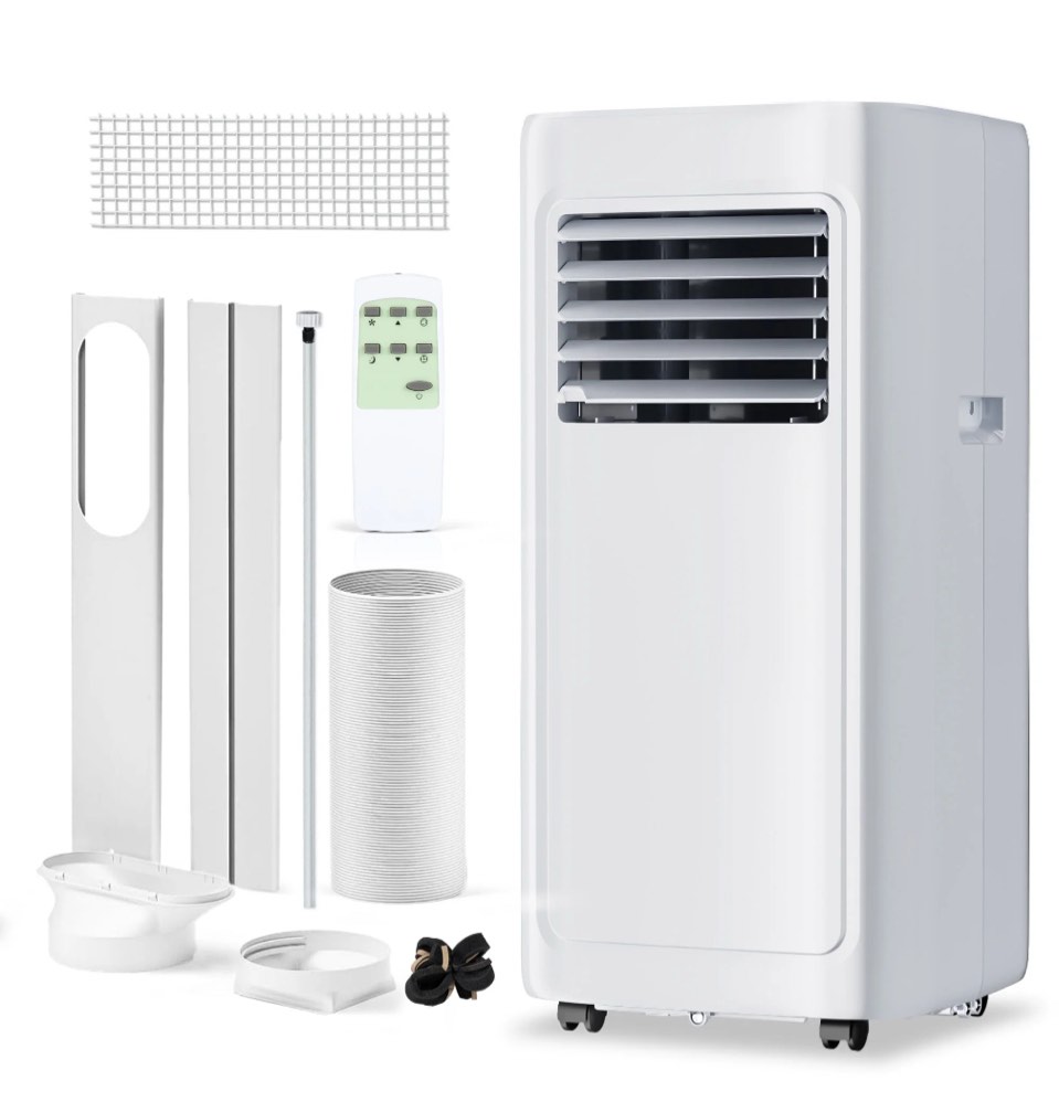Simzlife Portable Air Conditioner 8000 BTU , Dehumidifier, Fan,Cool, 3 in 1 AC with Remote Control