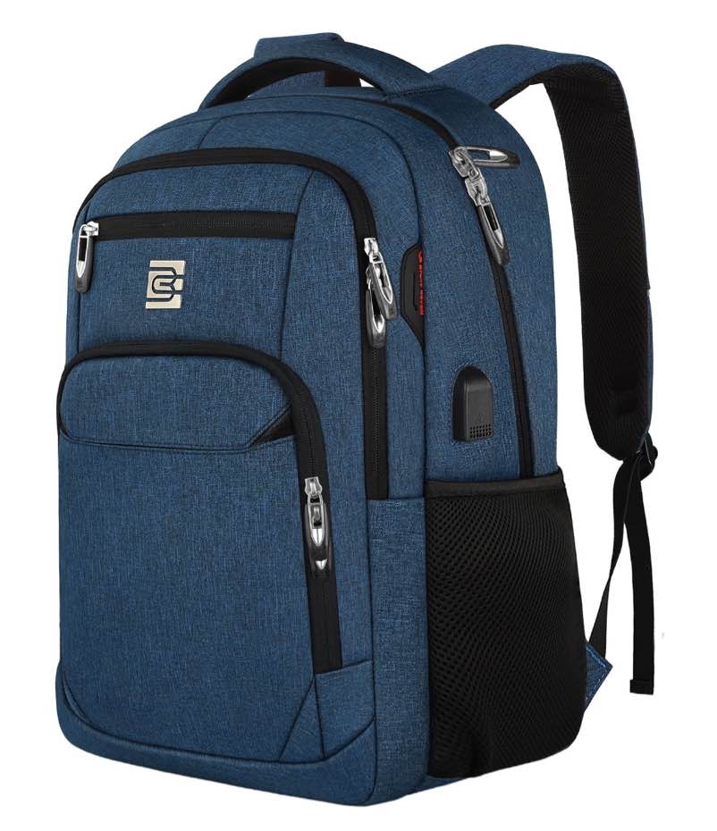 UKEIN Blue Laptop Backpack Computer Business Backpack for Adult Water Resistant Anti-Theft Laptop Backpack for Men