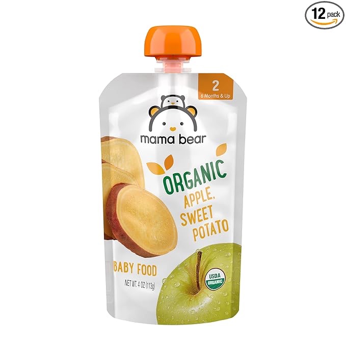 Brand Mama Bear Organic Baby Food Stage 2 Apple Sweet (pack Of 12)
