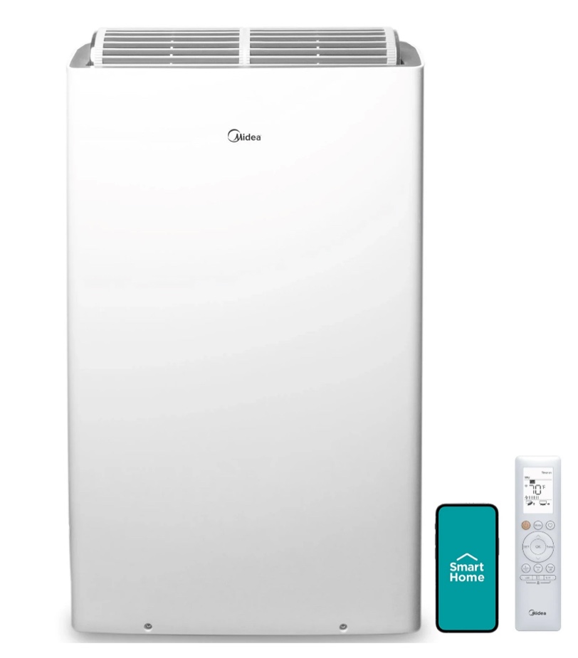 Restored Midea 12,000 BTU DUO Portable Air Conditioner With Inverter Technology and Remote Control, RMP14STW, Refurbished