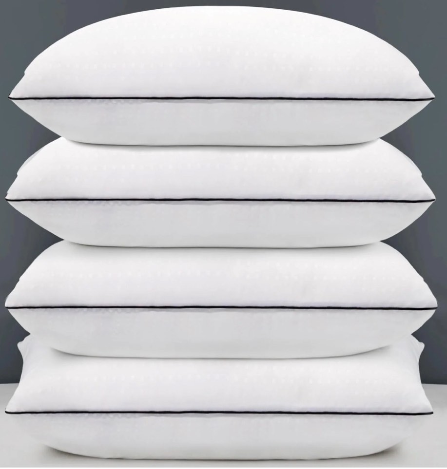 KAQINU Standard Size Bed  Pillows for Adult,4 Pack Great Support Luxury Hotel Pillows for Side,Stomach and Back Sleepers.