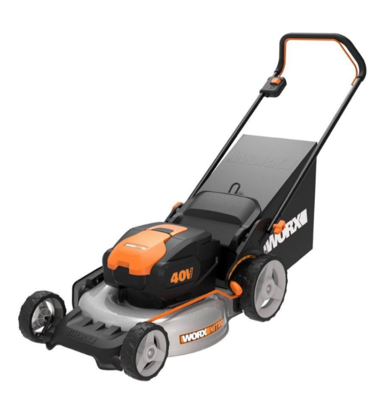 Worx WG751.3 Power Share Nitro 40V Cordless 20in. 4Ah Push Mower w/Mulching /Side Discharge, Brushless (Batteries & Charger not Included )