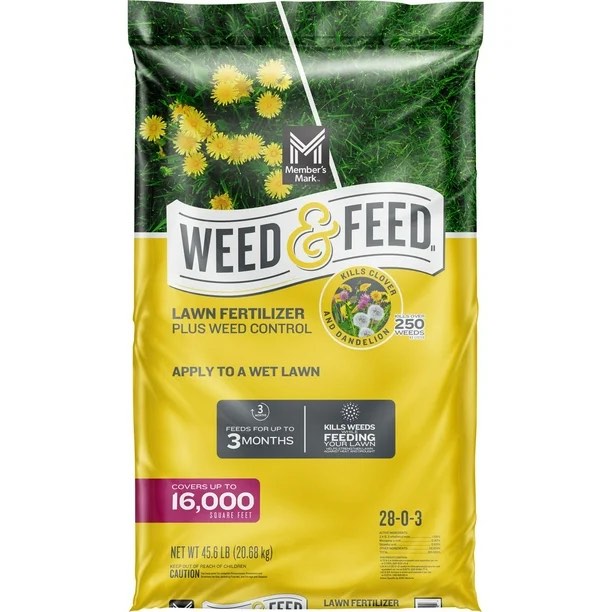 Member's Mark Weed and Feed with Weed Control, 16M bag