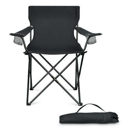 Walchoice Foldable Camping Chair Oversized Lawn Chair for Adults Portable Camp Chairs with Cup Holders for Outdoor Fishing Hiking Beach Picnic Carr