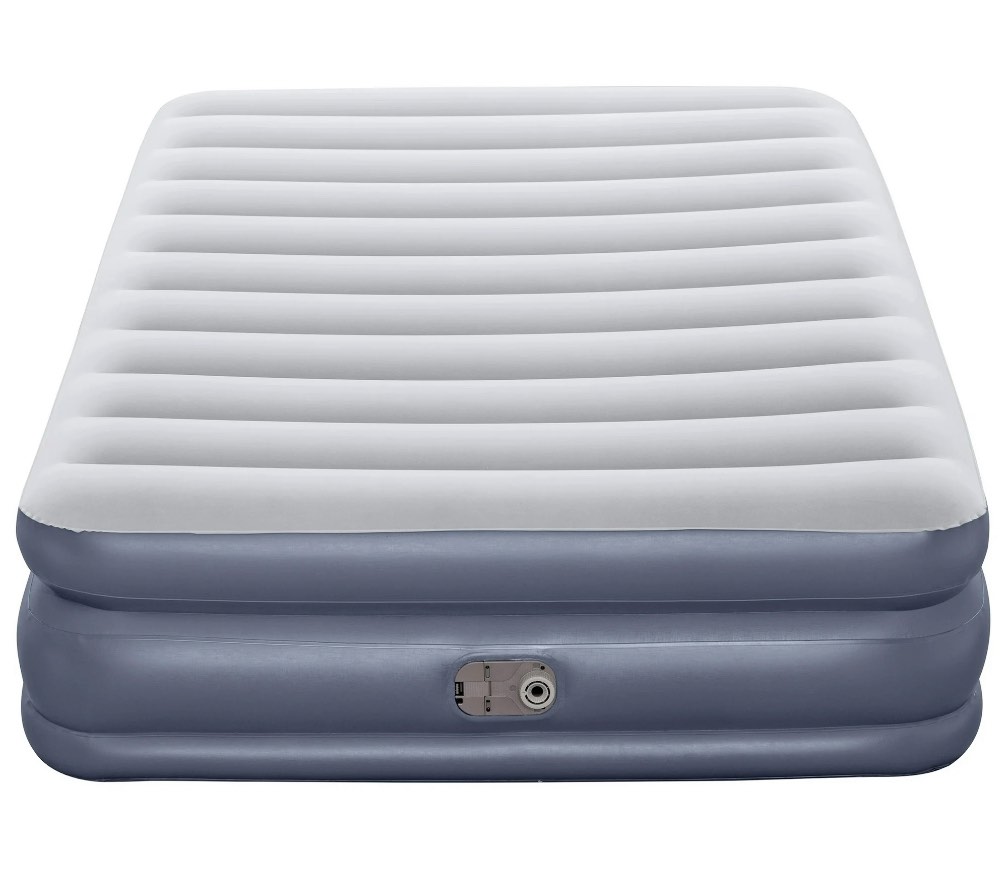 Ozark Trail Tritech QuadComfort 18in Air Mattress Antimicrobial Coating with Built-in AC Pump  Queen