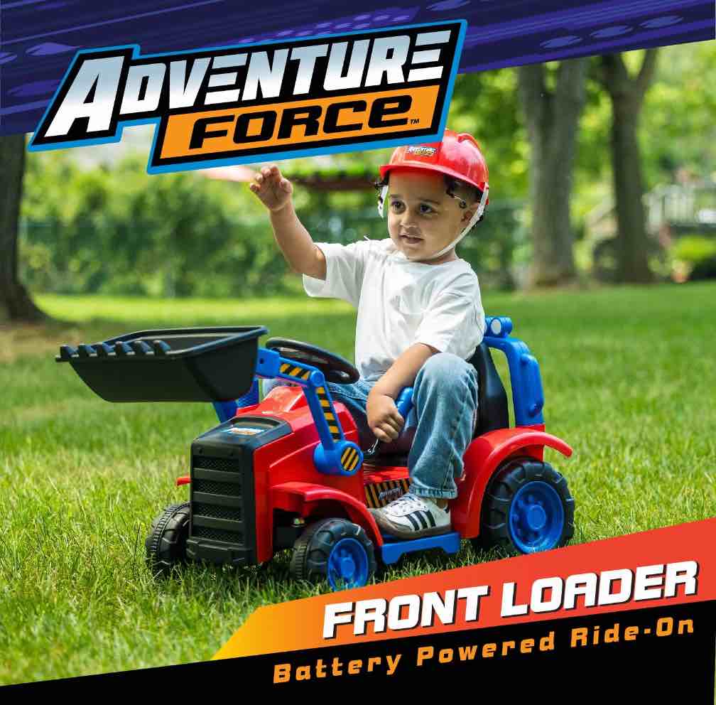 6V Adventure Force Front Loader Truck, Ride on for Boys and Girls, Ages 18 Months - 30 Months