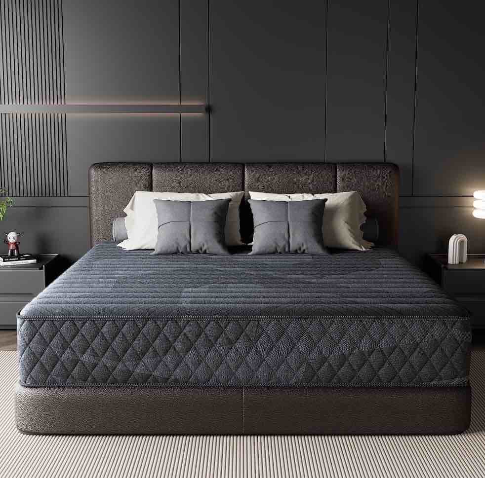 LIBORIA Queen Mattress, 10 inch Cooling Gel Memory Foam, Pocket Spring Hybrid Mattress in a Box, Pressure Relief, CertiPUR-US Certified