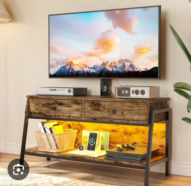 Bestier Modern Farmhouse TV Stand for TVs Rustic 