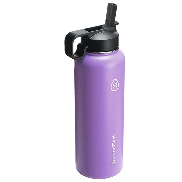 Thermoflask 40oz 2-Lid Water Bottle, Plum