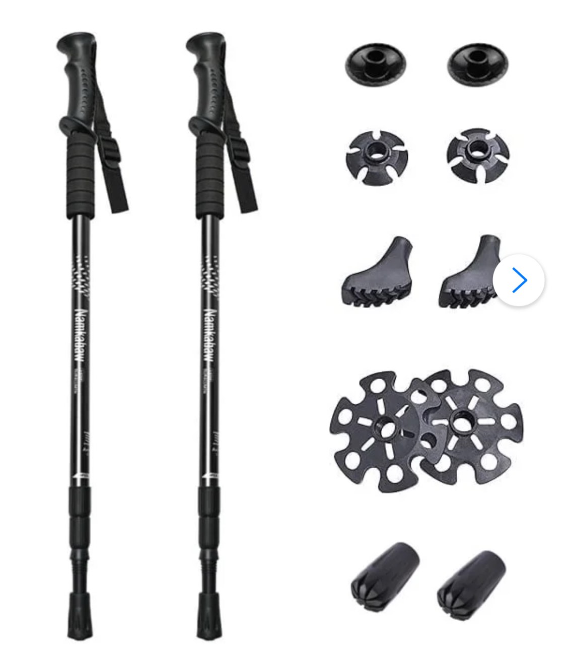 NAISHIER Walking Trekking Poles, 2 Sticks with Anti-Shock and Quick Lock System, Telescopic, Collapsible, Ultralight for Hiking, Camping, Mountaining, Backpacking, Walking, Trekking