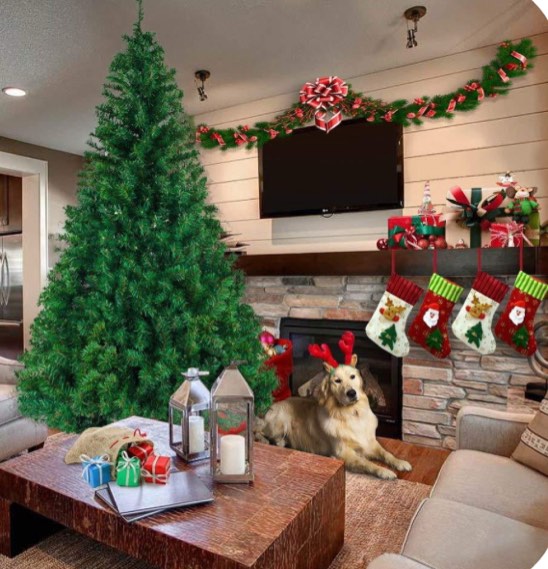 ktaxon 6ft artificial full christmas tree with 1000 tips, holiday xmas tree for home party decoration, includes stand