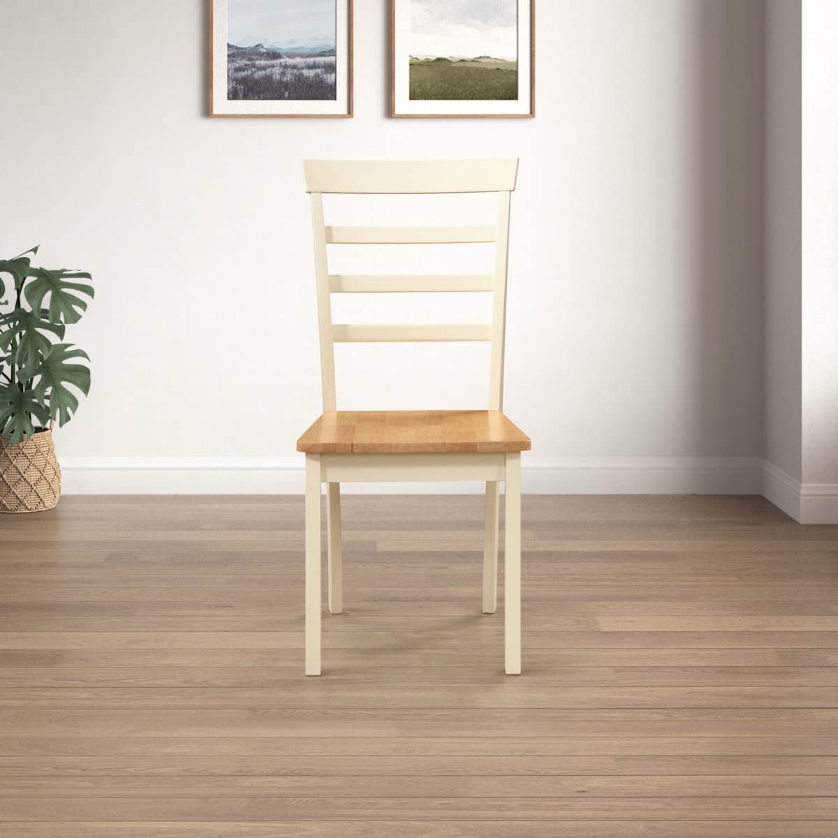 Whitley Solid Wood Dining Chairs - Traditional Rustic Farmhouse Kitchen Style **SEE DETAILS 
