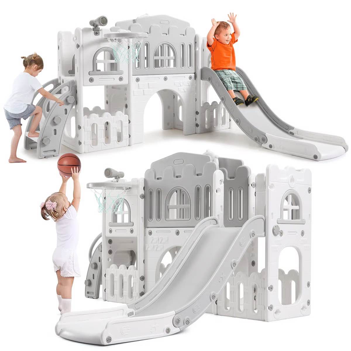 Fashionwu 59'' W HDPE Freestanding Slide