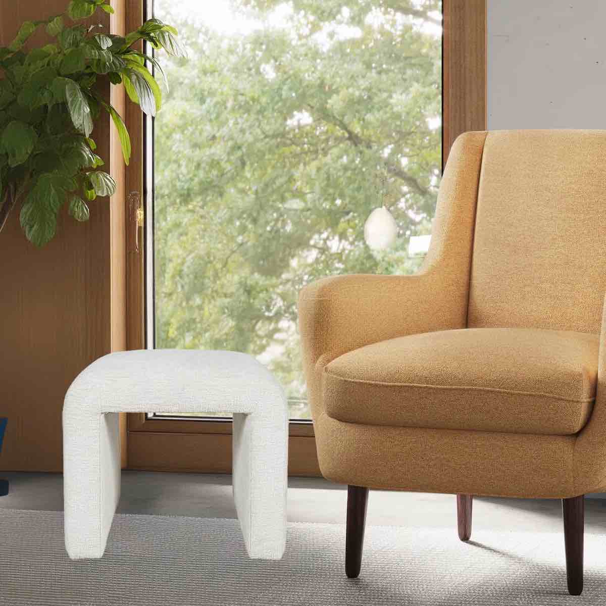 Aurealiz Modern Channel Ottoman
