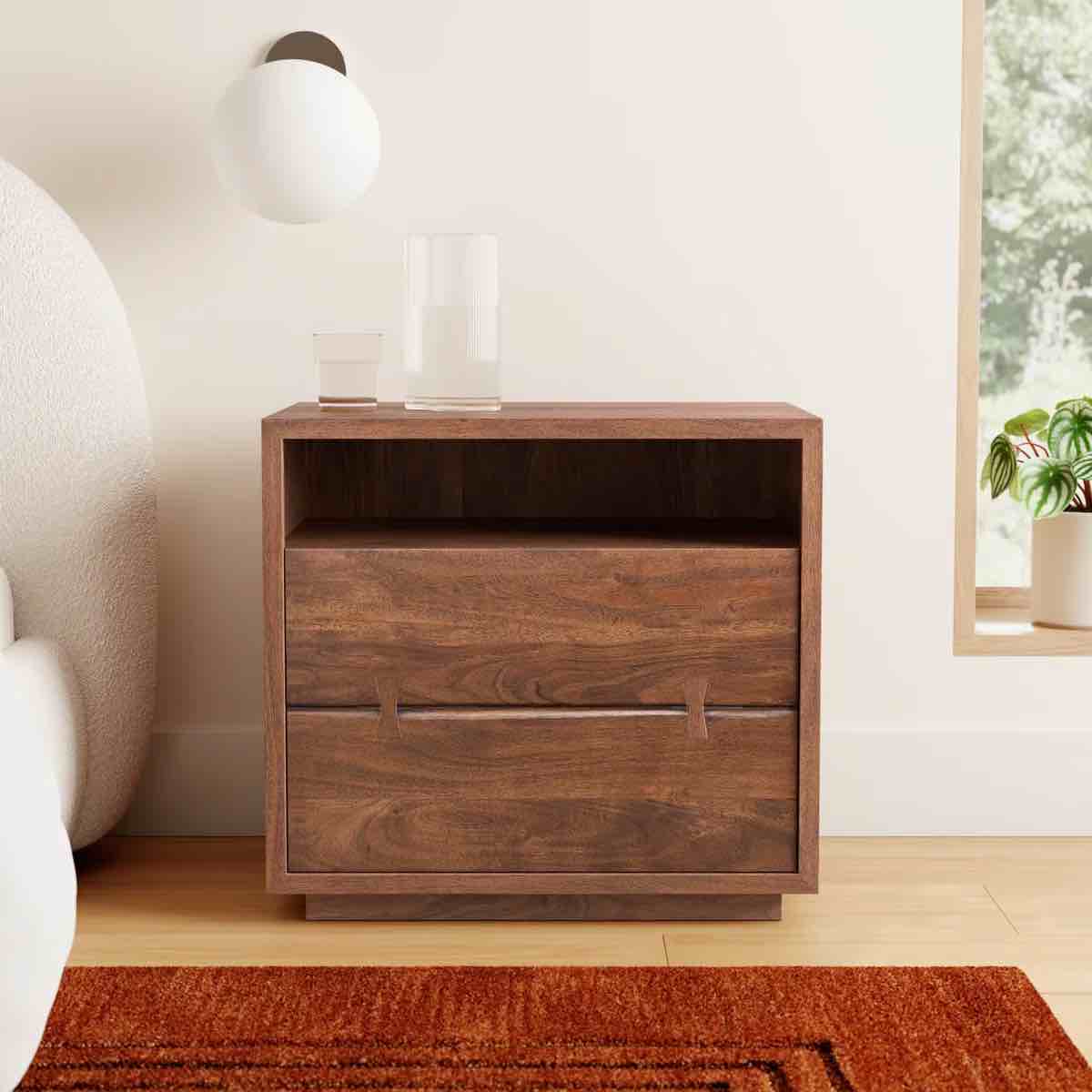  Broughton 1 - Drawer Solid Wood Nightstand