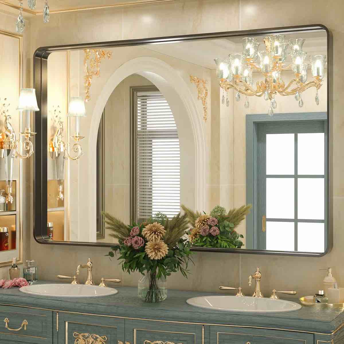 Sabine Metal Rounded Rectangle Wall Mirror