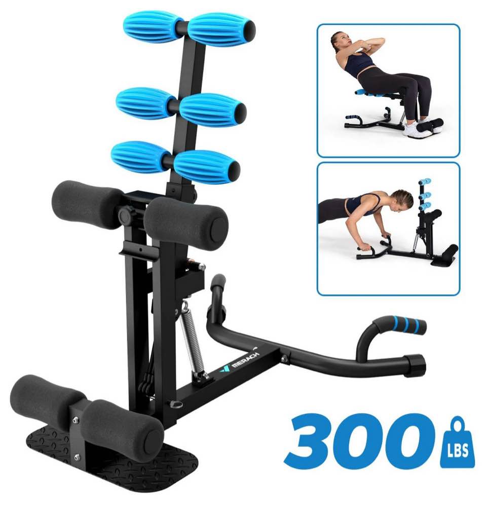 MERACH Adjustable Glutes Trainer & Deep Squat Machine - Core Leg Strengthener for Gym Workouts