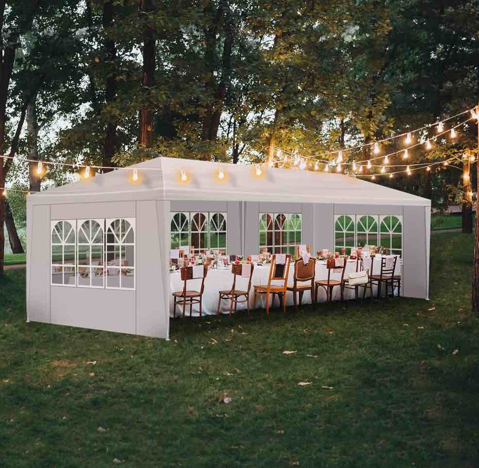 Ktaxon 10' X 30' Canopy Tent with 5 Side Walls for Party Wedding Camping and BBQ