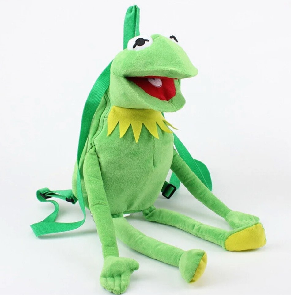 26  Kermit Frog Backpack Bag Green Plush Toy  LARGE 65cm Stuffed Animal Doll Kids Gift