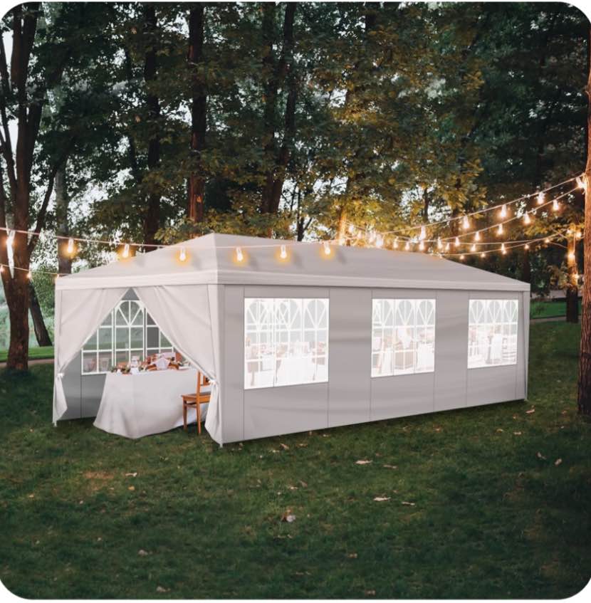 Ktaxon 10' X 30' Canopy Tent with 8 Side Walls for Party Wedding Camping and BBQ
