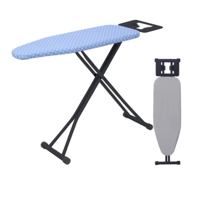 kailwokk ironing board with 43"x 12" replaceable cotton covers with fibre pads,foldable iron board with 6 height settings for home laundry room