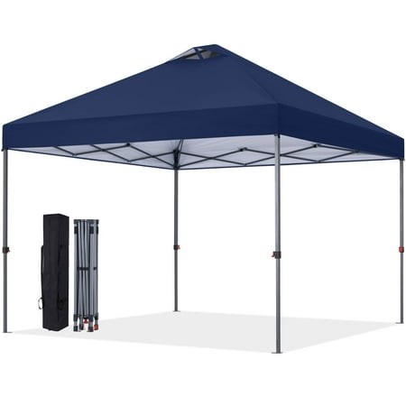 ABCCANOPY 8 Ft X 8 Ft Easy Pop up Outdoor Portable Instant One Push Function Canopy Tent with Air Vent Navy Blue