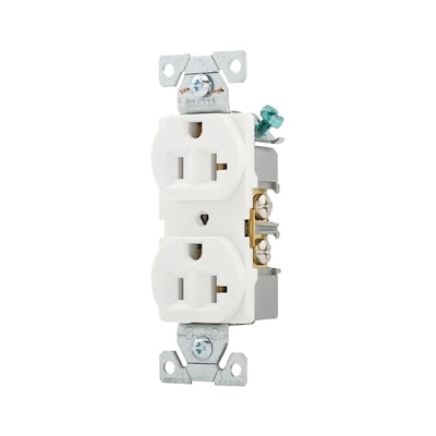 eaton 20 -amp 125-volt commercial duplex outlet , white 9 -pack